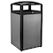Alpine Industries 40 Gal. All-Weather Outdoor Commercial Trash Can with Lid 471-40-SIL - alternate 3
